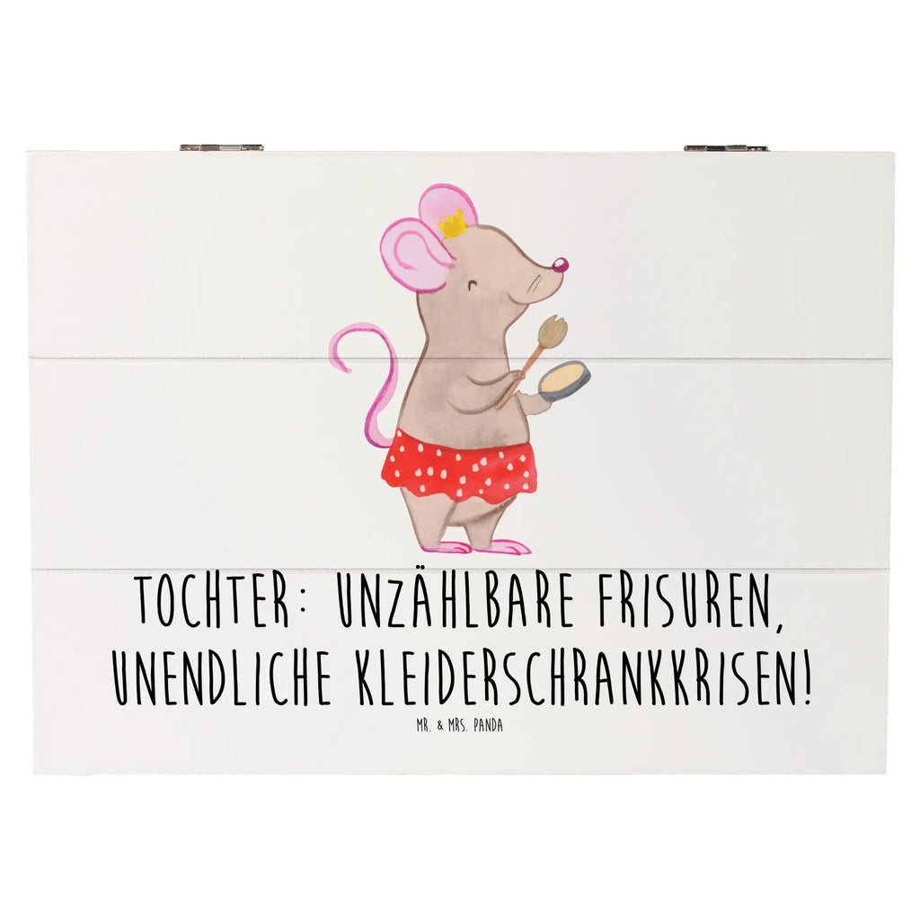 Holzkiste Tochter Mode Schatulle, Erinnerungsbox, Holzkiste, Aufbewahrungsbox, Schatzkiste, Kiste, Geschenkdose, Truhe, XXL, Geschenkbox, Dekokiste, Erinnerungskiste, Familie, Vatertag, Muttertag, Bruder, Schwester, Mama, Papa, Oma, Opa