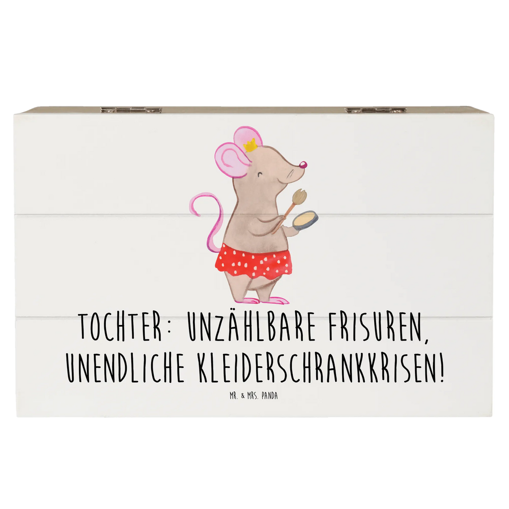 Holzkiste Tochter Mode Schatulle, Erinnerungsbox, Holzkiste, Aufbewahrungsbox, Schatzkiste, Kiste, Geschenkdose, Truhe, XXL, Geschenkbox, Dekokiste, Erinnerungskiste, Familie, Vatertag, Muttertag, Bruder, Schwester, Mama, Papa, Oma, Opa