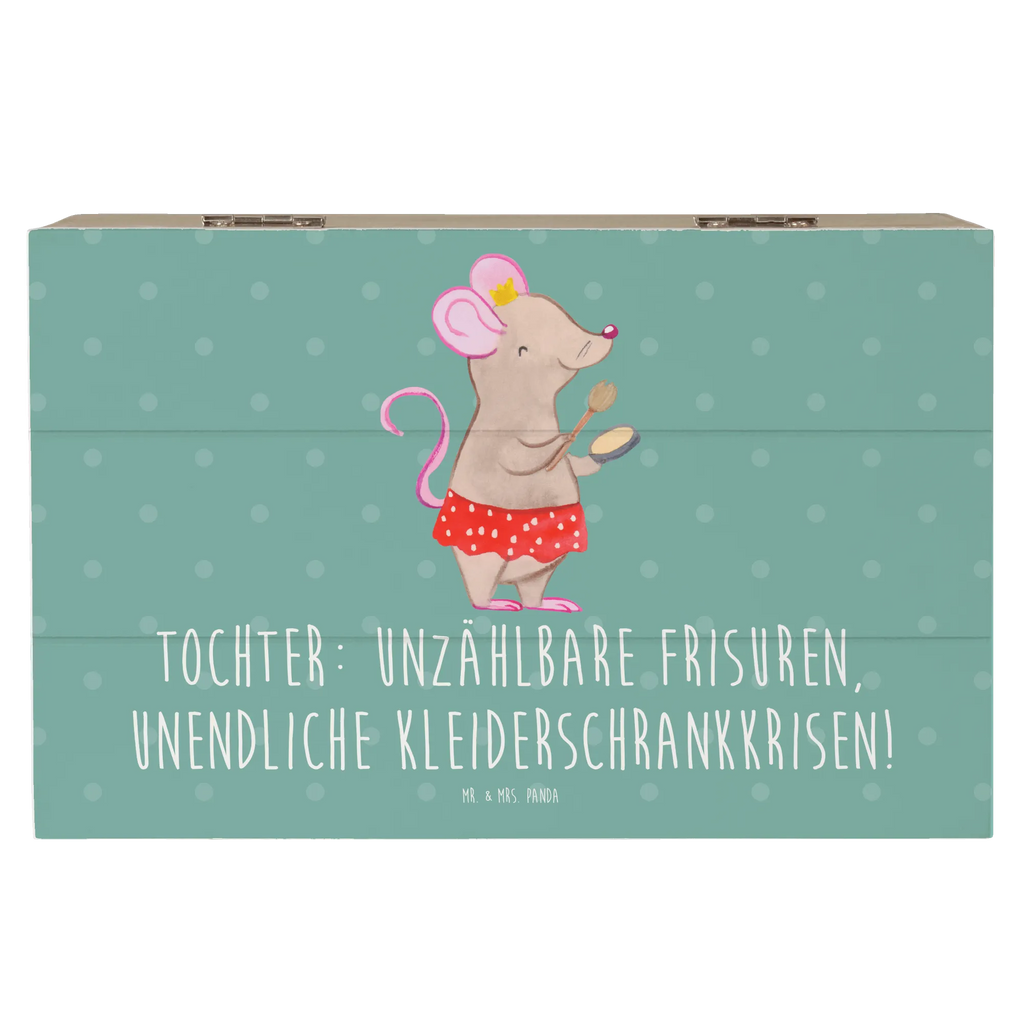 Holzkiste Tochter Mode Schatulle, Erinnerungsbox, Holzkiste, Aufbewahrungsbox, Schatzkiste, Kiste, Geschenkdose, Truhe, XXL, Geschenkbox, Dekokiste, Erinnerungskiste, Familie, Vatertag, Muttertag, Bruder, Schwester, Mama, Papa, Oma, Opa