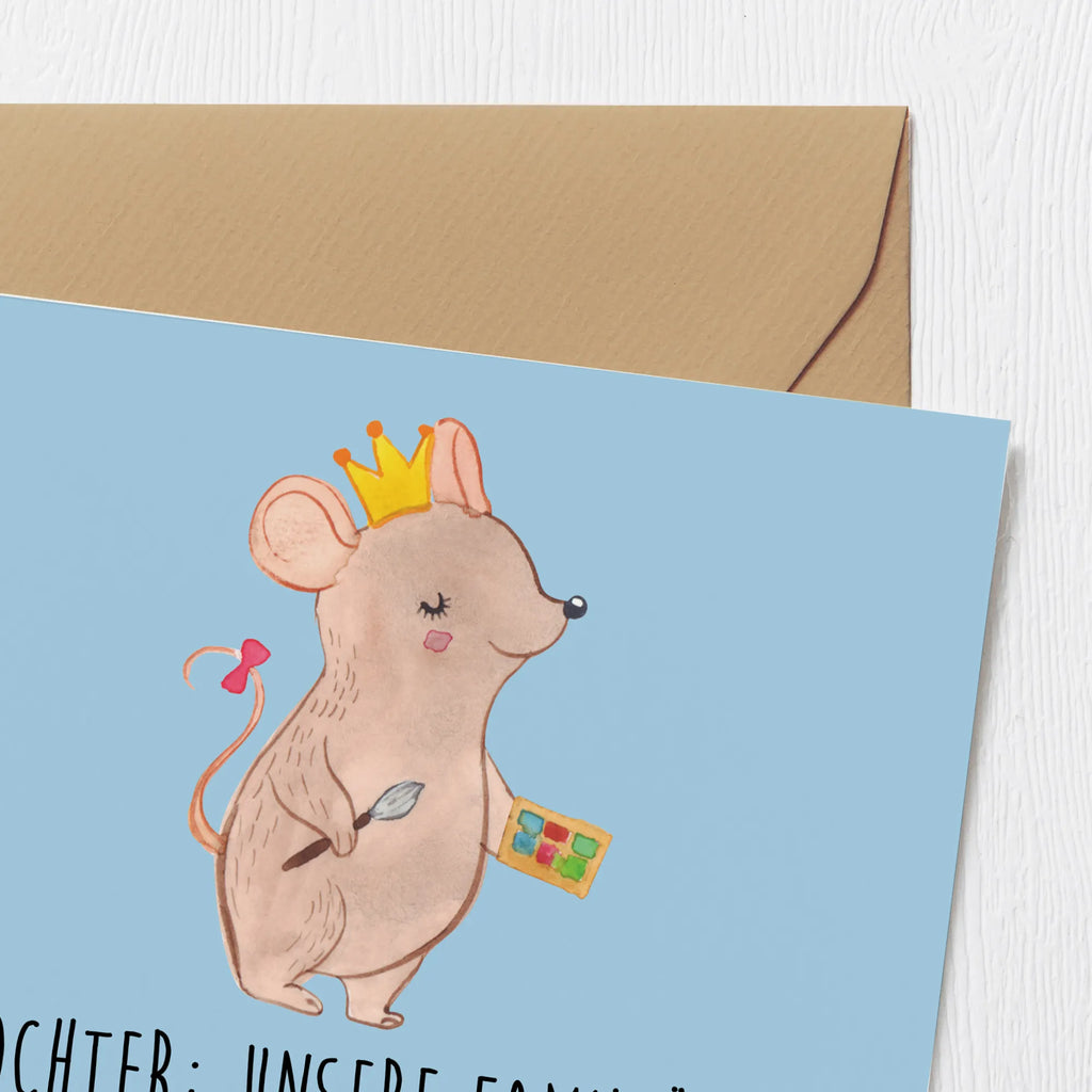 Deluxe Card Tochter: Unsere familiäre Wetterfee. Die Stimmung immer wechselhaft! Hochwertige Klappkarte, Geburtstagskarte, Hochzeitskarte, Hochwertige Grußkarte, Karte, Glückwunschkarte, Einladungskarte, Grußkarte, Klappkarte, Familie, Vatertag, Muttertag, Bruder, Schwester, Mama, Papa, Oma, Opa