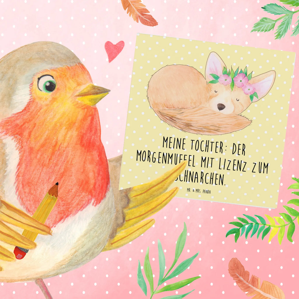 Deluxe Card Meine Tochter: Der Morgenmuffel mit Lizenz zum Schnarchen. Hochwertige Klappkarte, Glückwunschkarte, Karte, Grußkarte, Klappkarte, Hochzeitskarte, Hochwertige Grußkarte, Geburtstagskarte, Einladungskarte, Familie, Vatertag, Muttertag, Bruder, Schwester, Mama, Papa, Oma, Opa