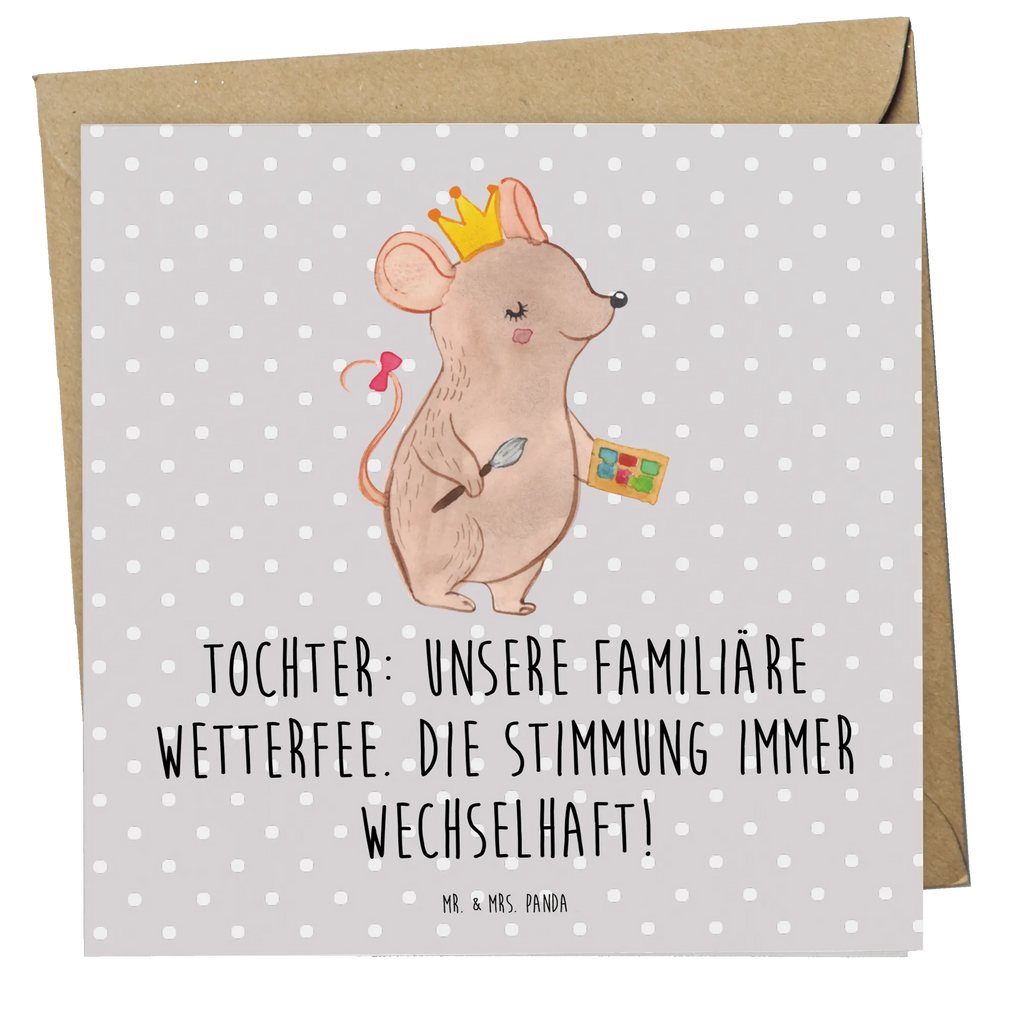 Deluxe Card Tochter: Unsere familiäre Wetterfee. Die Stimmung immer wechselhaft! Hochwertige Klappkarte, Geburtstagskarte, Hochzeitskarte, Hochwertige Grußkarte, Karte, Glückwunschkarte, Einladungskarte, Grußkarte, Klappkarte, Familie, Vatertag, Muttertag, Bruder, Schwester, Mama, Papa, Oma, Opa