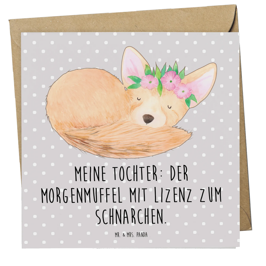 Deluxe Card Meine Tochter: Der Morgenmuffel mit Lizenz zum Schnarchen. Hochwertige Klappkarte, Glückwunschkarte, Karte, Grußkarte, Klappkarte, Hochzeitskarte, Hochwertige Grußkarte, Geburtstagskarte, Einladungskarte, Familie, Vatertag, Muttertag, Bruder, Schwester, Mama, Papa, Oma, Opa