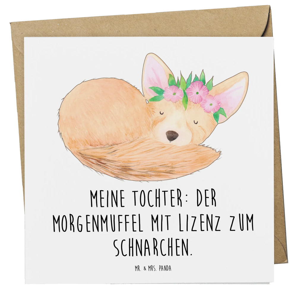 Deluxe Card Meine Tochter: Der Morgenmuffel mit Lizenz zum Schnarchen. Hochwertige Klappkarte, Glückwunschkarte, Karte, Grußkarte, Klappkarte, Hochzeitskarte, Hochwertige Grußkarte, Geburtstagskarte, Einladungskarte, Familie, Vatertag, Muttertag, Bruder, Schwester, Mama, Papa, Oma, Opa