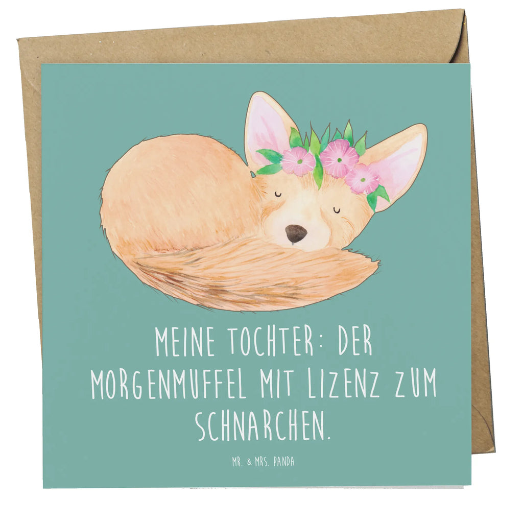 Deluxe Card Meine Tochter: Der Morgenmuffel mit Lizenz zum Schnarchen. Hochwertige Klappkarte, Glückwunschkarte, Karte, Grußkarte, Klappkarte, Hochzeitskarte, Hochwertige Grußkarte, Geburtstagskarte, Einladungskarte, Familie, Vatertag, Muttertag, Bruder, Schwester, Mama, Papa, Oma, Opa