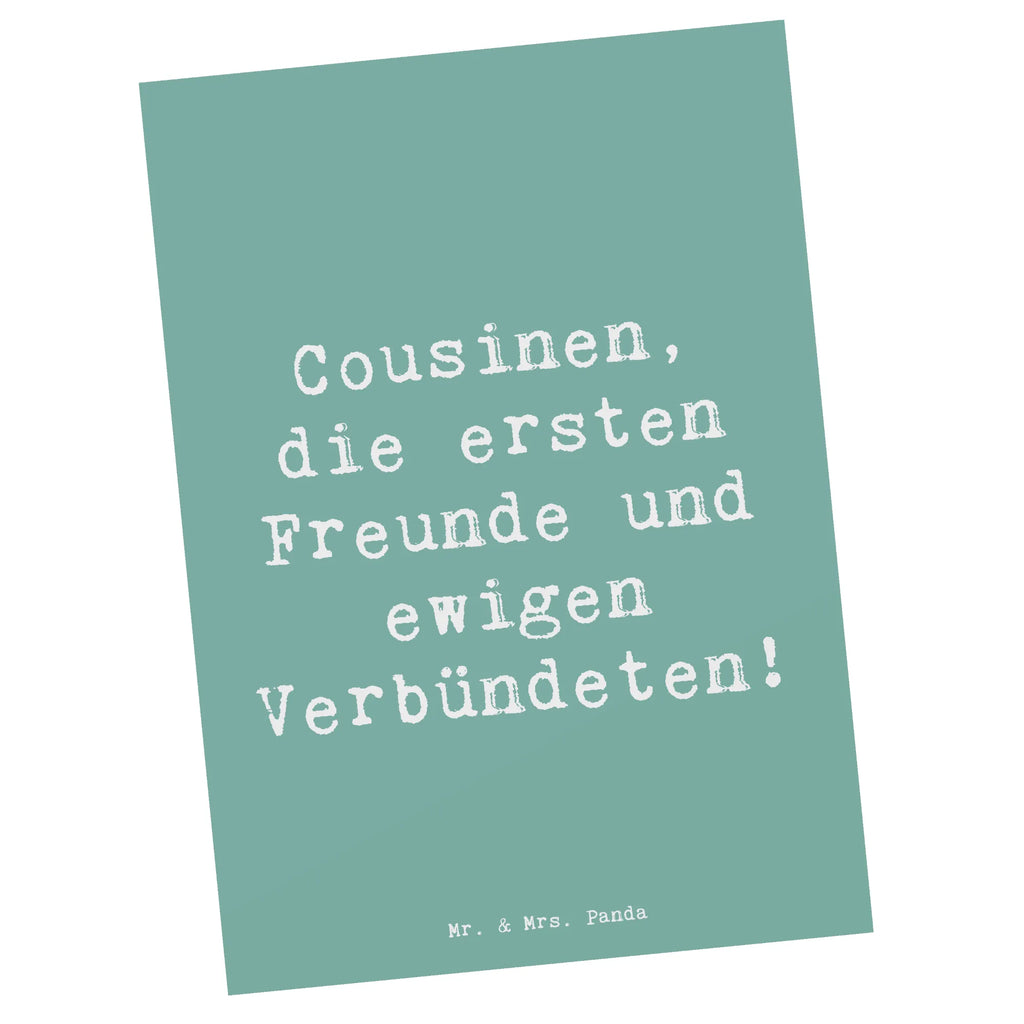 Postcard Saying Cousinen, die ersten Freunde und ewigen Verbündeten! Postkarte, Karte, Geschenkkarte, Grußkarte, Einladung, Ansichtskarte, Geburtstagskarte, Einladungskarte, Dankeskarte, Ansichtskarten, Einladung Geburtstag, Einladungskarten Geburtstag, Familie, Vatertag, Muttertag, Bruder, Schwester, Mama, Papa, Oma, Opa