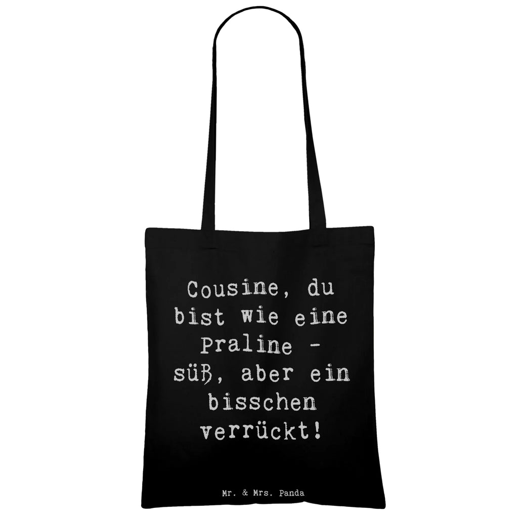 Tragetasche Spruch Cousine Praline Laptoptasche, Stofftasche, Umhängetasche, Jutebeutel, Badetasche, Schultertasche, Beuteltasche, Shopper, Strandtasche, Stoffbeutel, Jutetasche, Tasche, Beutel, Tragetasche, Einkaufstüte, Einkaufstasche, Familie, Vatertag, Muttertag, Bruder, Schwester, Mama, Papa, Oma, Opa