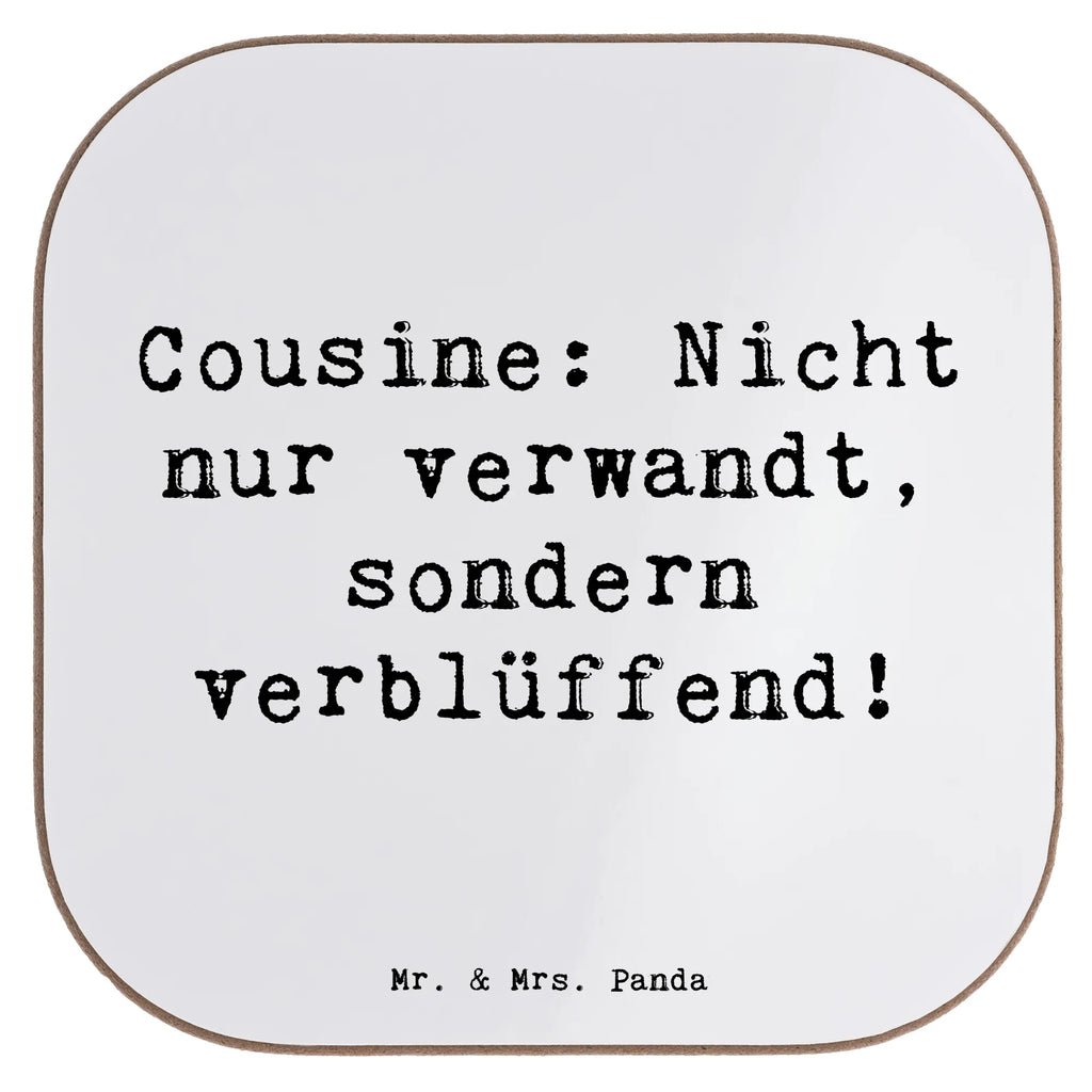 Square coaster Saying Cousine: Nicht nur verwandt, sondern verblüffend! Glasuntersetzer, Getränkeuntersetzer, Untersetzer, Untersetzer aus Holz, Tassen Untersetzer, Untersetzer Gläser, Untersetzer Holz, Untersetzer für Gläser, Korkuntersetzer, Holzuntersetzer, Untersetzer Design, Bierdeckel, Familie, Vatertag, Muttertag, Bruder, Schwester, Mama, Papa, Oma, Opa