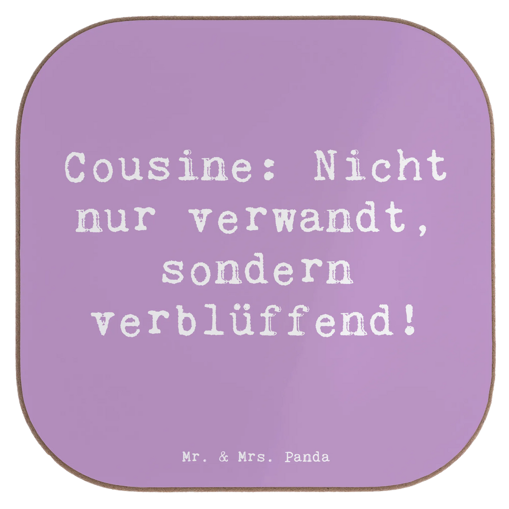 Square coaster Saying Cousine: Nicht nur verwandt, sondern verblüffend! Glasuntersetzer, Getränkeuntersetzer, Untersetzer, Untersetzer aus Holz, Tassen Untersetzer, Untersetzer Gläser, Untersetzer Holz, Untersetzer für Gläser, Korkuntersetzer, Holzuntersetzer, Untersetzer Design, Bierdeckel, Familie, Vatertag, Muttertag, Bruder, Schwester, Mama, Papa, Oma, Opa