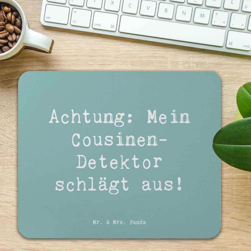 Mouse mat Saying Achtung: Mein Cousinen-Detektor schlägt aus! Mousepad, Computer zubehör, Büroausstattung, PC Zubehör, Arbeitszimmer, Mauspad, Einzigartiges Mauspad, Designer Mauspad, Mausunterlage, Mauspad Büro, Familie, Vatertag, Muttertag, Bruder, Schwester, Mama, Papa, Oma, Opa