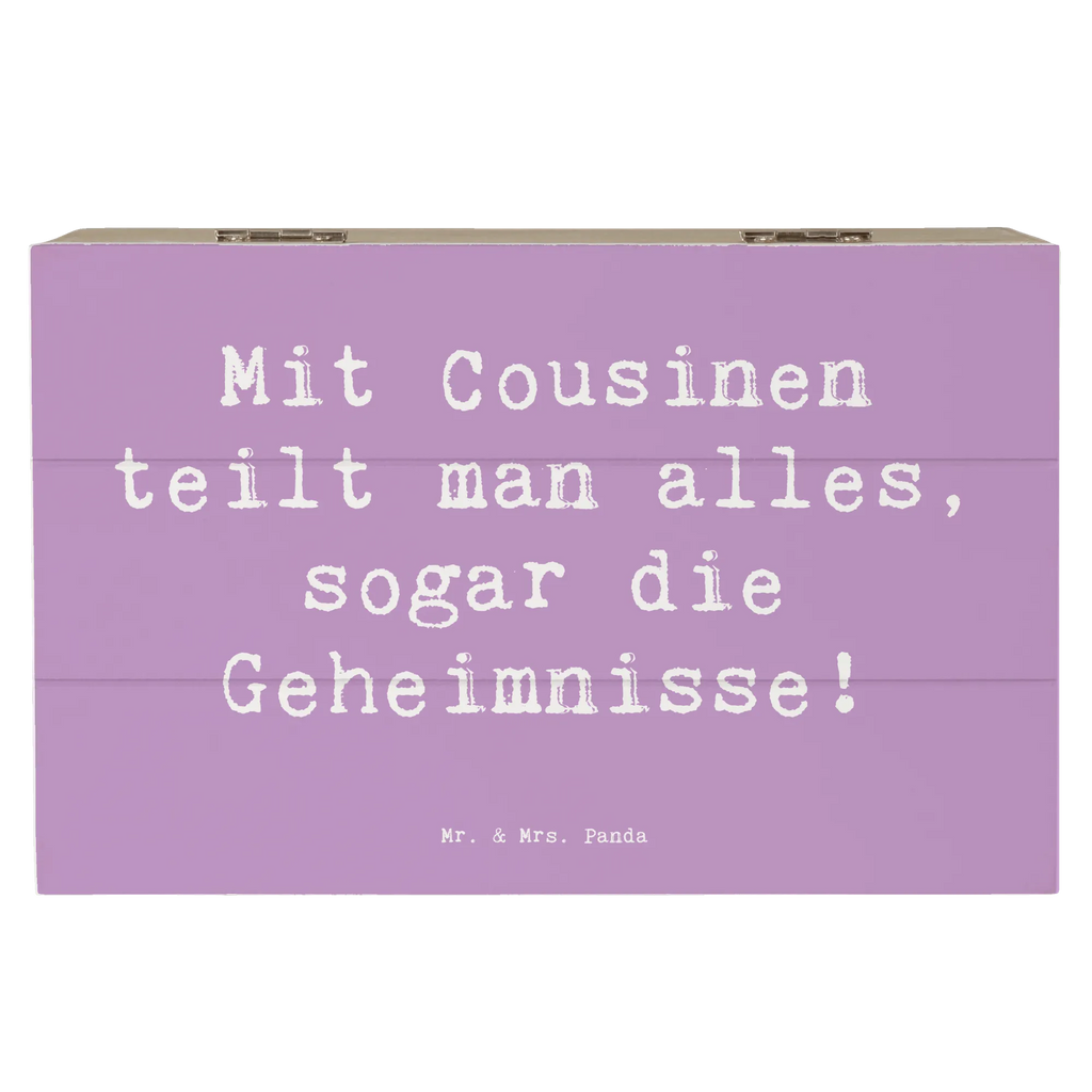 Holzkiste Spruch Cousine Geheimnisse Kiste, Aufbewahrungsbox, Erinnerungsbox, Dekokiste, Geschenkdose, Schatzkiste, Truhe, Schatulle, XXL, Geschenkbox, Erinnerungskiste, Holzkiste, Familie, Vatertag, Muttertag, Bruder, Schwester, Mama, Papa, Oma, Opa