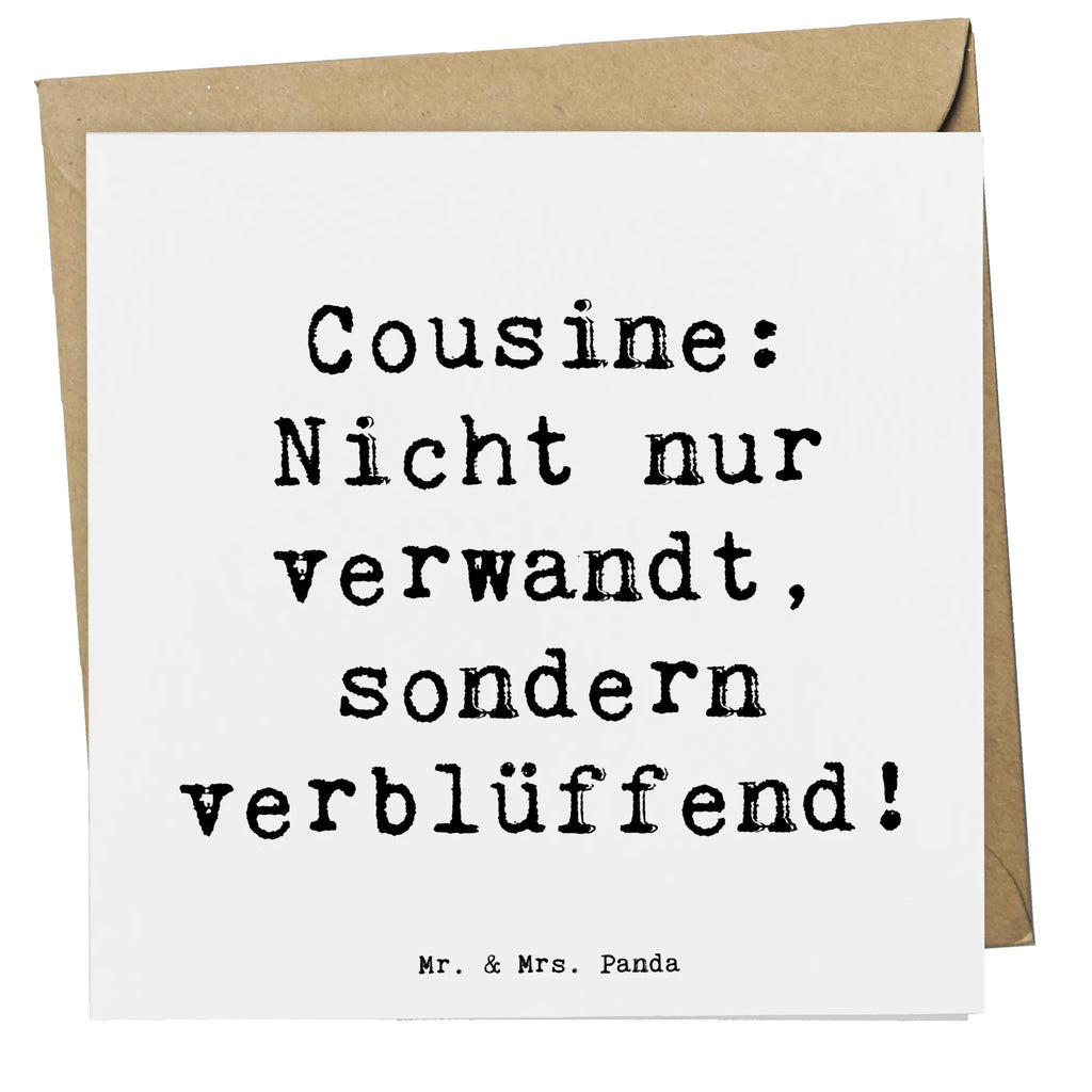 Deluxe Karte Spruch Cousine Wunder Geburtstagskarte, Hochwertige Grußkarte, Karte, Hochwertige Klappkarte, Hochzeitskarte, Grußkarte, Einladungskarte, Glückwunschkarte, Klappkarte, Familie, Vatertag, Muttertag, Bruder, Schwester, Mama, Papa, Oma, Opa