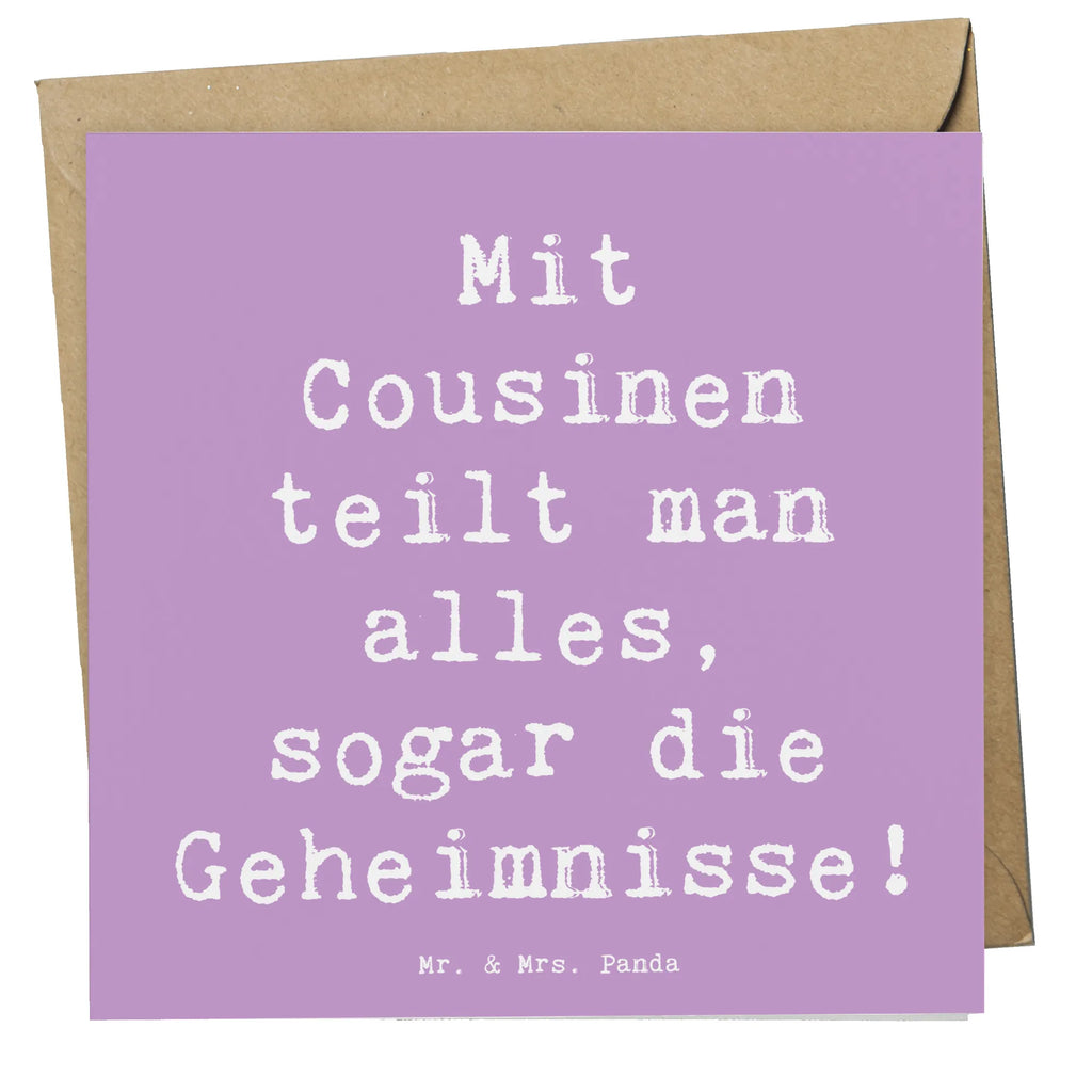 Deluxe Karte Spruch Cousine Geheimnisse Hochwertige Klappkarte, Klappkarte, Hochzeitskarte, Glückwunschkarte, Grußkarte, Einladungskarte, Hochwertige Grußkarte, Karte, Geburtstagskarte, Familie, Vatertag, Muttertag, Bruder, Schwester, Mama, Papa, Oma, Opa