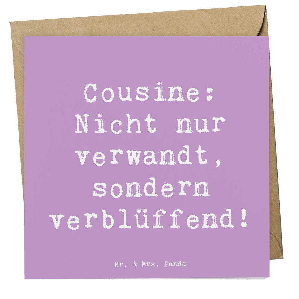 Deluxe Karte Spruch Cousine Wunder Geburtstagskarte, Hochwertige Grußkarte, Karte, Hochwertige Klappkarte, Hochzeitskarte, Grußkarte, Einladungskarte, Glückwunschkarte, Klappkarte, Familie, Vatertag, Muttertag, Bruder, Schwester, Mama, Papa, Oma, Opa