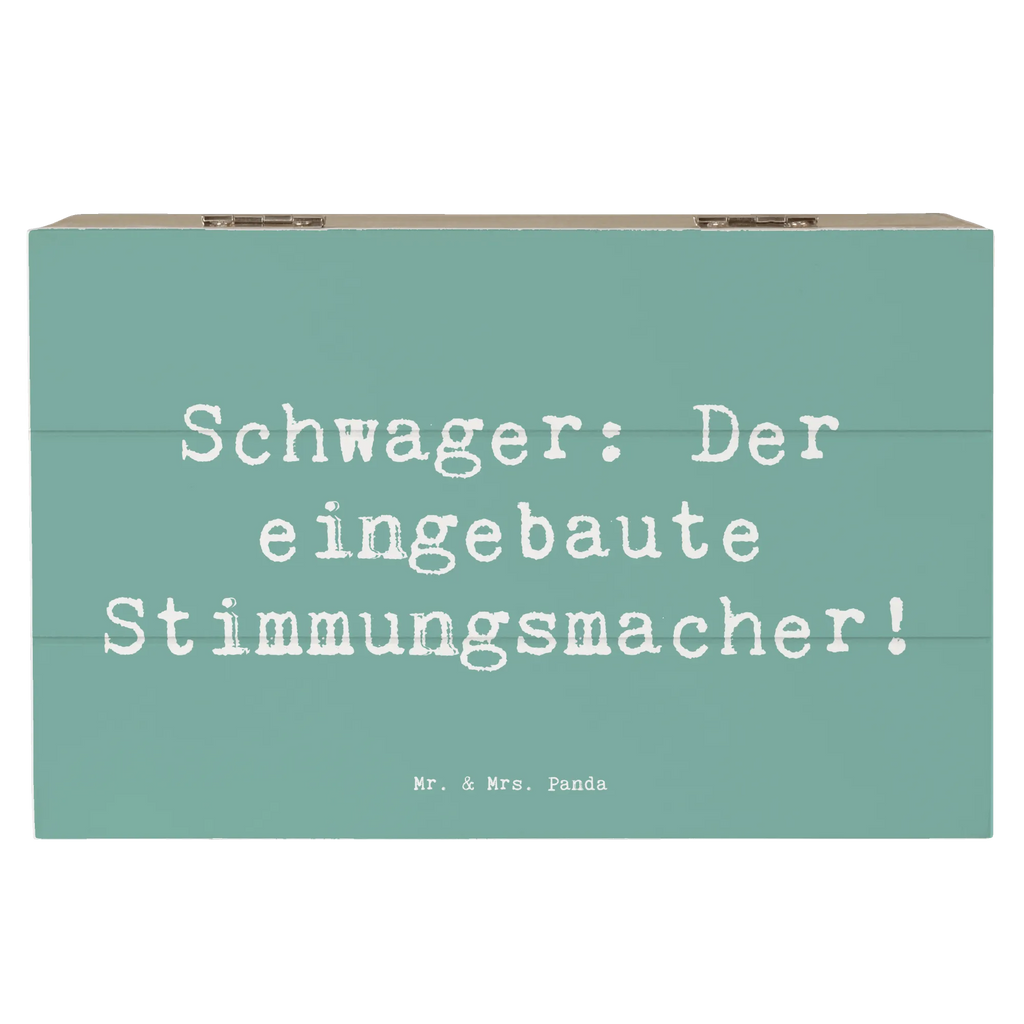 Holzkiste Spruch Schwager: Der eingebaute Stimmungsmacher! Dekokiste, Schatulle, Erinnerungsbox, Geschenkdose, Truhe, Schatzkiste, Aufbewahrungsbox, Erinnerungskiste, Holzkiste, Kiste, XXL, Geschenkbox, Familie, Vatertag, Muttertag, Bruder, Schwester, Mama, Papa, Oma, Opa
