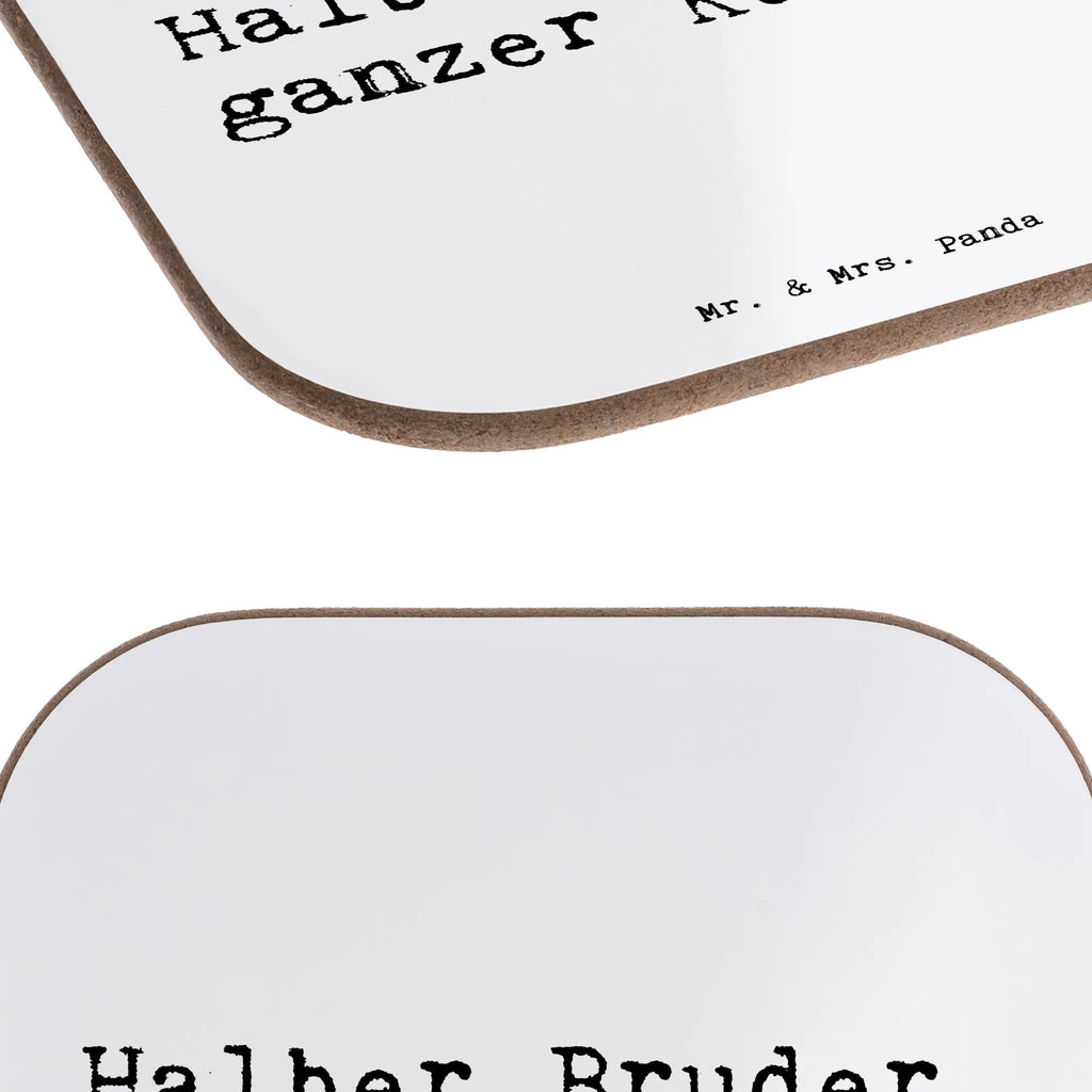 Square coaster Saying Halber Bruder, ganzer Kumpel! Untersetzer Gläser, Tassen Untersetzer, Getränkeuntersetzer, Bierdeckel, Untersetzer, Untersetzer für Gläser, Untersetzer Holz, Glasuntersetzer, Holzuntersetzer, Korkuntersetzer, Untersetzer Design, Untersetzer aus Holz, Familie, Vatertag, Muttertag, Bruder, Schwester, Mama, Papa, Oma, Opa