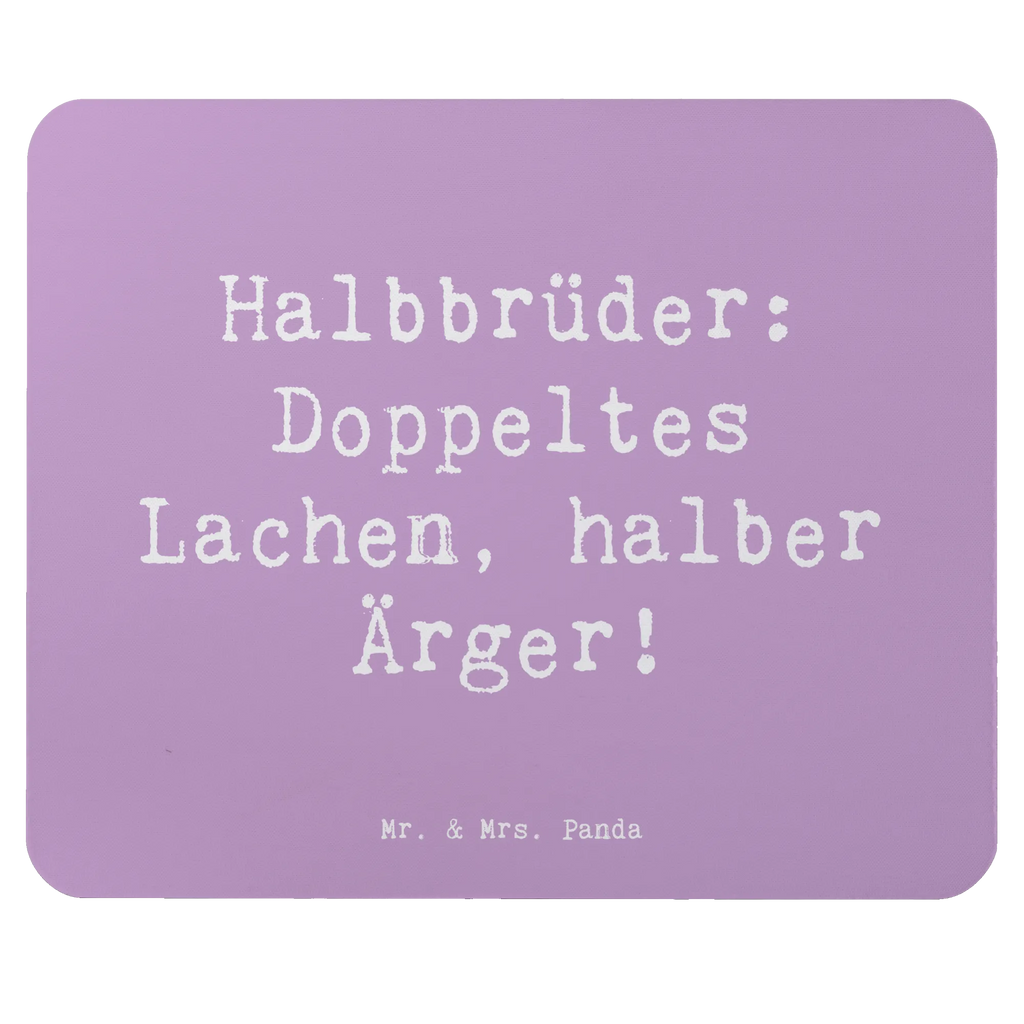 Mouse mat Saying Halbbrüder: Doppeltes Lachen, halber Ärger! Mousepad, Computer zubehör, Büroausstattung, PC Zubehör, Arbeitszimmer, Mauspad, Einzigartiges Mauspad, Designer Mauspad, Mausunterlage, Mauspad Büro, Familie, Vatertag, Muttertag, Bruder, Schwester, Mama, Papa, Oma, Opa