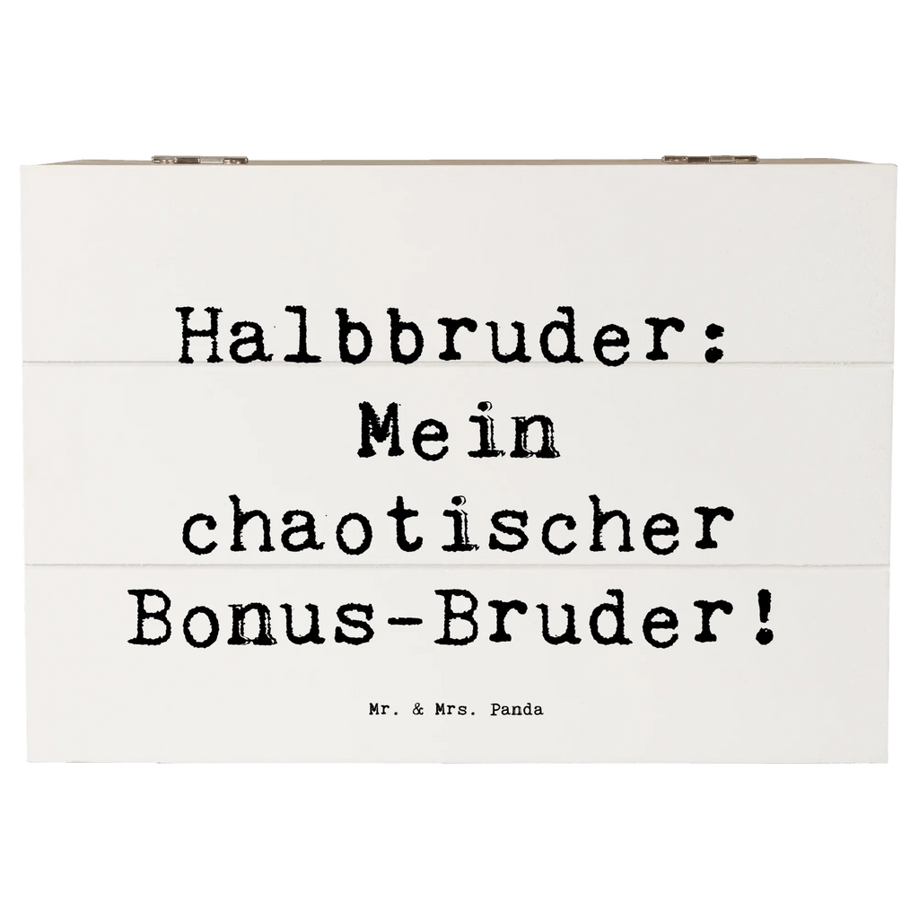 Wooden chest Saying Halbbruder: Mein chaotischer Bonus-Bruder! Holzkiste, Kiste, Dekokiste, Geschenkbox, Aufbewahrungsbox, Schatulle, Erinnerungskiste, XXL, Geschenkdose, Schatzkiste, Truhe, Erinnerungsbox, Familie, Vatertag, Muttertag, Bruder, Schwester, Mama, Papa, Oma, Opa