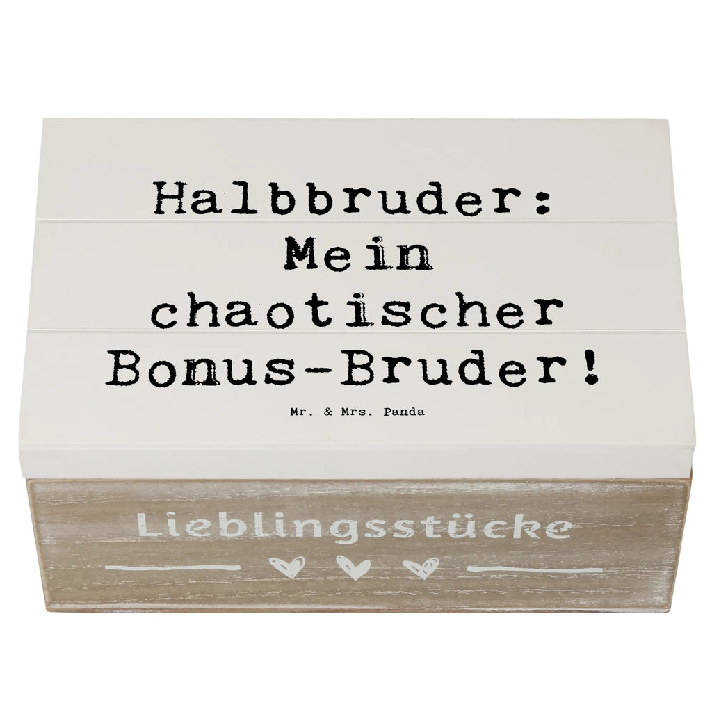 Wooden chest Saying Halbbruder: Mein chaotischer Bonus-Bruder! Holzkiste, Kiste, Dekokiste, Geschenkbox, Aufbewahrungsbox, Schatulle, Erinnerungskiste, XXL, Geschenkdose, Schatzkiste, Truhe, Erinnerungsbox, Familie, Vatertag, Muttertag, Bruder, Schwester, Mama, Papa, Oma, Opa
