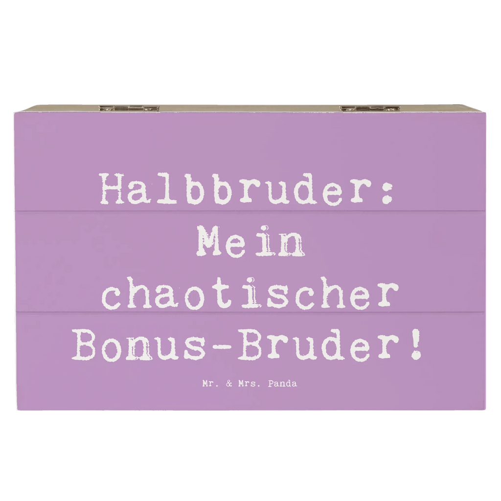 Wooden chest Saying Halbbruder: Mein chaotischer Bonus-Bruder! Holzkiste, Kiste, Dekokiste, Geschenkbox, Aufbewahrungsbox, Schatulle, Erinnerungskiste, XXL, Geschenkdose, Schatzkiste, Truhe, Erinnerungsbox, Familie, Vatertag, Muttertag, Bruder, Schwester, Mama, Papa, Oma, Opa