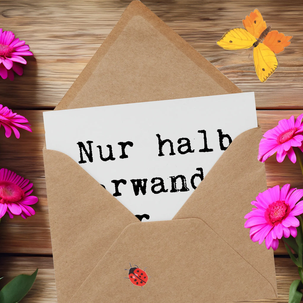 Deluxe Karte Spruch Halbbruder Liebe Klappkarte, Karte, Hochwertige Grußkarte, Einladungskarte, Glückwunschkarte, Geburtstagskarte, Hochzeitskarte, Grußkarte, Hochwertige Klappkarte, Familie, Vatertag, Muttertag, Bruder, Schwester, Mama, Papa, Oma, Opa