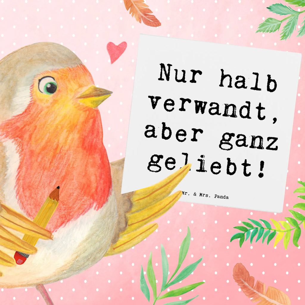 Deluxe Karte Spruch Halbbruder Liebe Klappkarte, Karte, Hochwertige Grußkarte, Einladungskarte, Glückwunschkarte, Geburtstagskarte, Hochzeitskarte, Grußkarte, Hochwertige Klappkarte, Familie, Vatertag, Muttertag, Bruder, Schwester, Mama, Papa, Oma, Opa