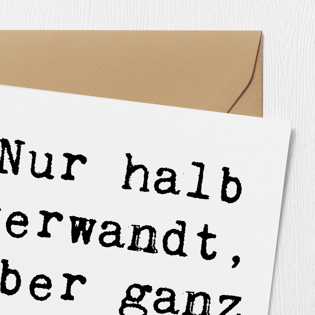 Deluxe Karte Spruch Halbbruder Liebe Klappkarte, Karte, Hochwertige Grußkarte, Einladungskarte, Glückwunschkarte, Geburtstagskarte, Hochzeitskarte, Grußkarte, Hochwertige Klappkarte, Familie, Vatertag, Muttertag, Bruder, Schwester, Mama, Papa, Oma, Opa