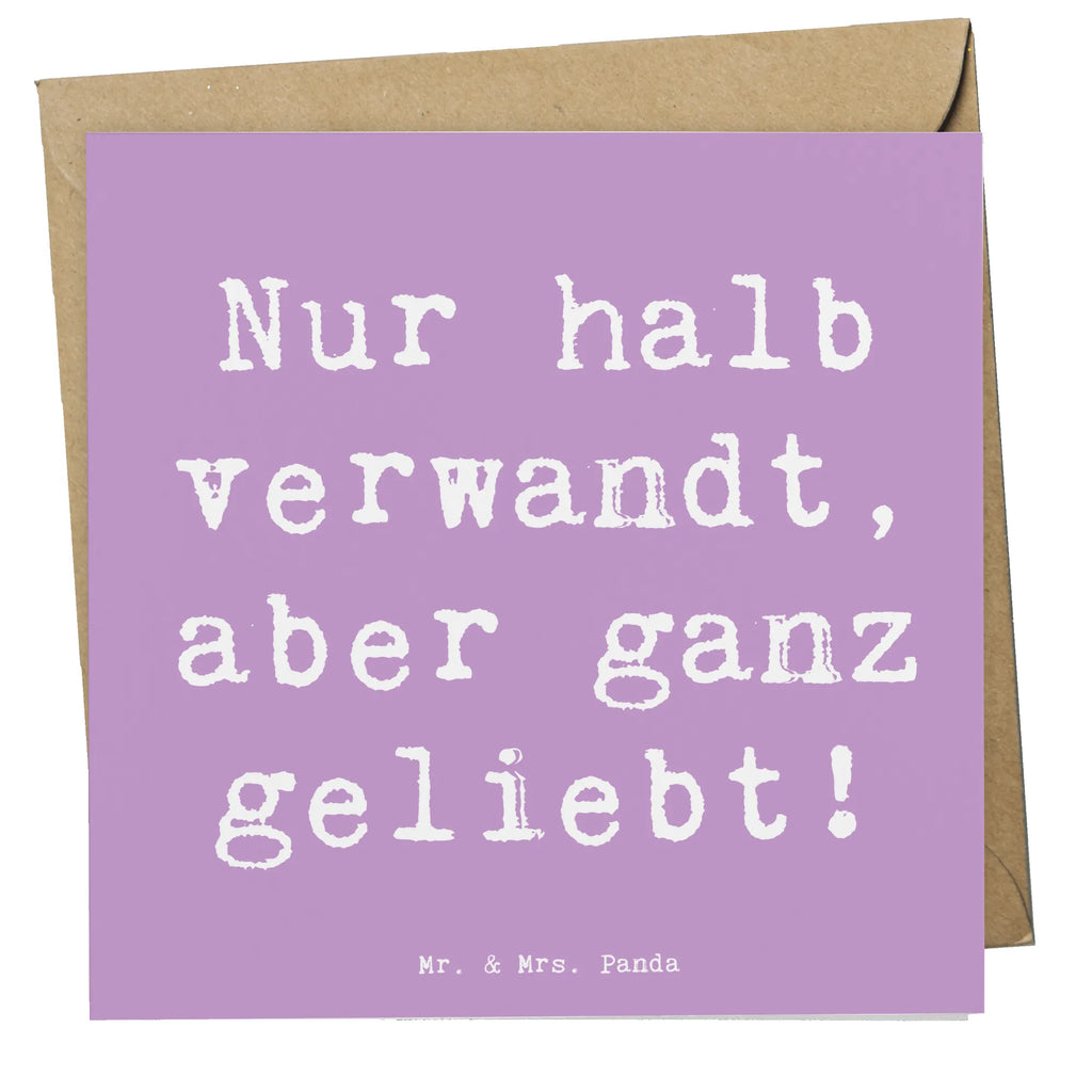 Deluxe Karte Spruch Halbbruder Liebe Klappkarte, Karte, Hochwertige Grußkarte, Einladungskarte, Glückwunschkarte, Geburtstagskarte, Hochzeitskarte, Grußkarte, Hochwertige Klappkarte, Familie, Vatertag, Muttertag, Bruder, Schwester, Mama, Papa, Oma, Opa
