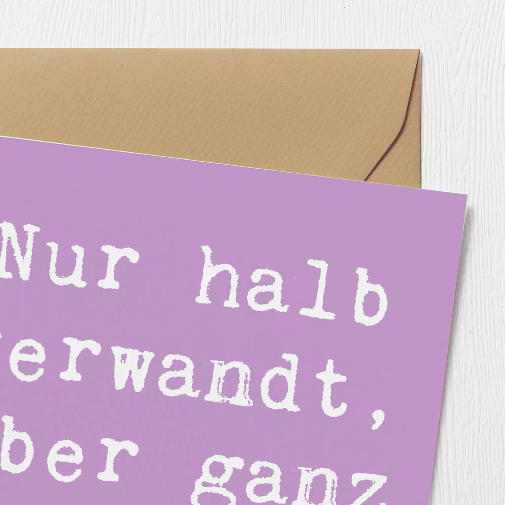 Deluxe Karte Spruch Halbbruder Liebe Klappkarte, Karte, Hochwertige Grußkarte, Einladungskarte, Glückwunschkarte, Geburtstagskarte, Hochzeitskarte, Grußkarte, Hochwertige Klappkarte, Familie, Vatertag, Muttertag, Bruder, Schwester, Mama, Papa, Oma, Opa