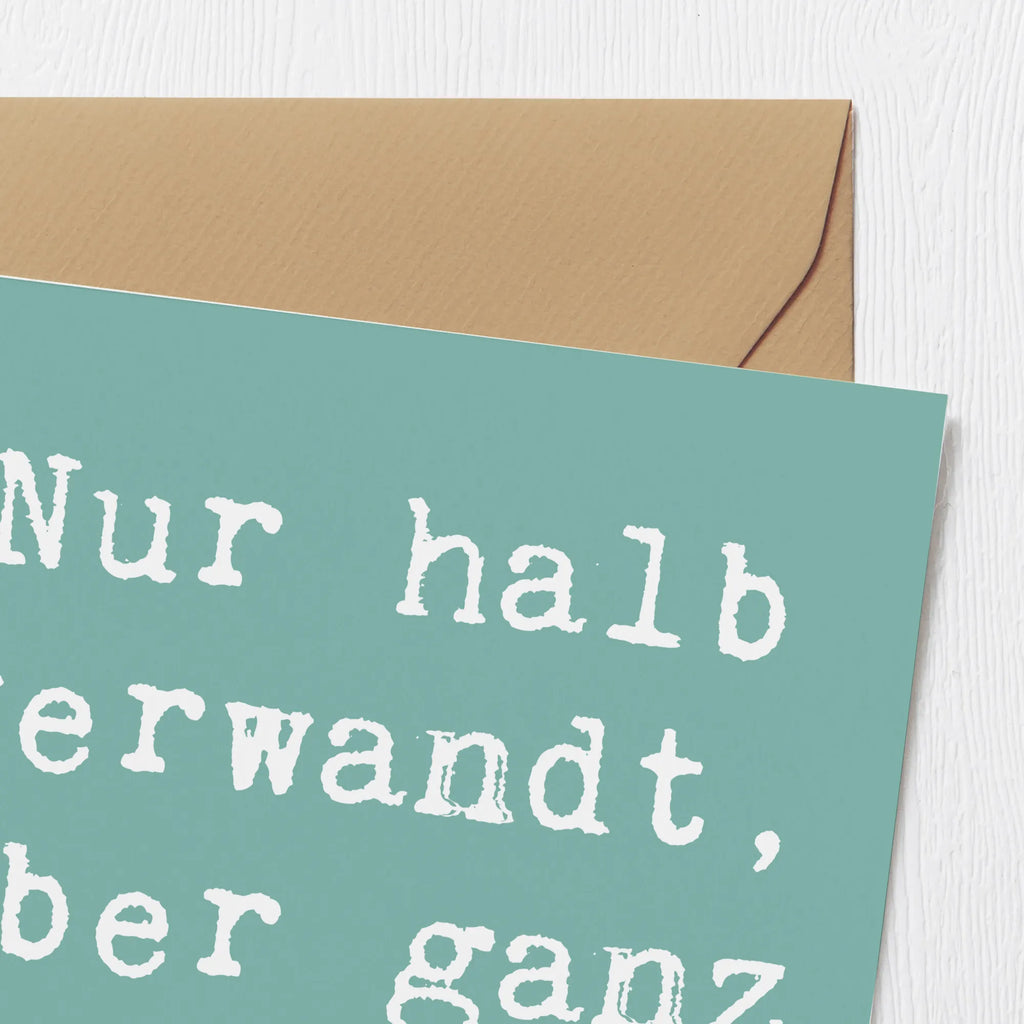 Deluxe Karte Spruch Halbbruder Liebe Klappkarte, Karte, Hochwertige Grußkarte, Einladungskarte, Glückwunschkarte, Geburtstagskarte, Hochzeitskarte, Grußkarte, Hochwertige Klappkarte, Familie, Vatertag, Muttertag, Bruder, Schwester, Mama, Papa, Oma, Opa