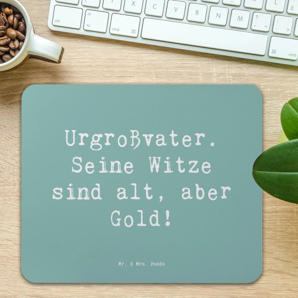 Mouse mat Saying Urgroßvater. Seine Witze sind alt, aber Gold! Mousepad, Computer zubehör, Büroausstattung, PC Zubehör, Arbeitszimmer, Mauspad, Einzigartiges Mauspad, Designer Mauspad, Mausunterlage, Mauspad Büro, Familie, Vatertag, Muttertag, Bruder, Schwester, Mama, Papa, Oma, Opa
