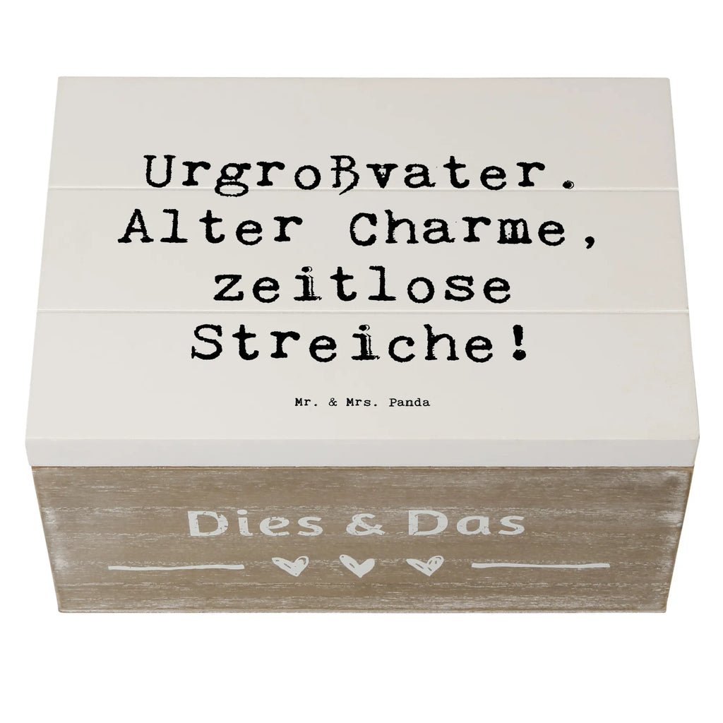 Holzkiste Spruch Urgroßvater Charme Geschenkdose, Holzkiste, Erinnerungsbox, Schatzkiste, Kiste, Dekokiste, Aufbewahrungsbox, Truhe, XXL, Schatulle, Geschenkbox, Erinnerungskiste, Familie, Vatertag, Muttertag, Bruder, Schwester, Mama, Papa, Oma, Opa