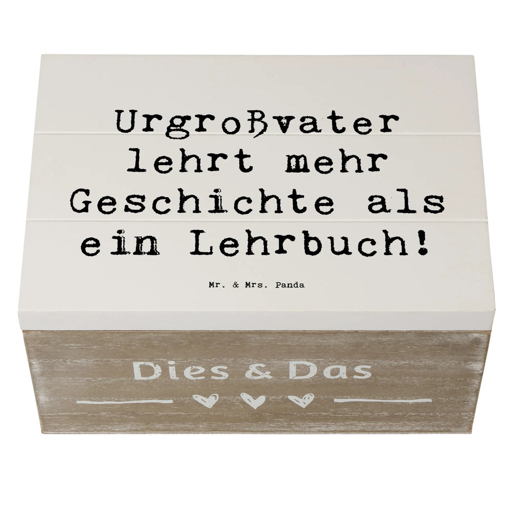 Wooden chest Saying Urgroßvater lehrt mehr Geschichte als ein Lehrbuch! Erinnerungskiste, Holzkiste, Aufbewahrungsbox, Schatulle, Truhe, Geschenkdose, Geschenkbox, Erinnerungsbox, Schatzkiste, XXL, Dekokiste, Kiste, Familie, Vatertag, Muttertag, Bruder, Schwester, Mama, Papa, Oma, Opa