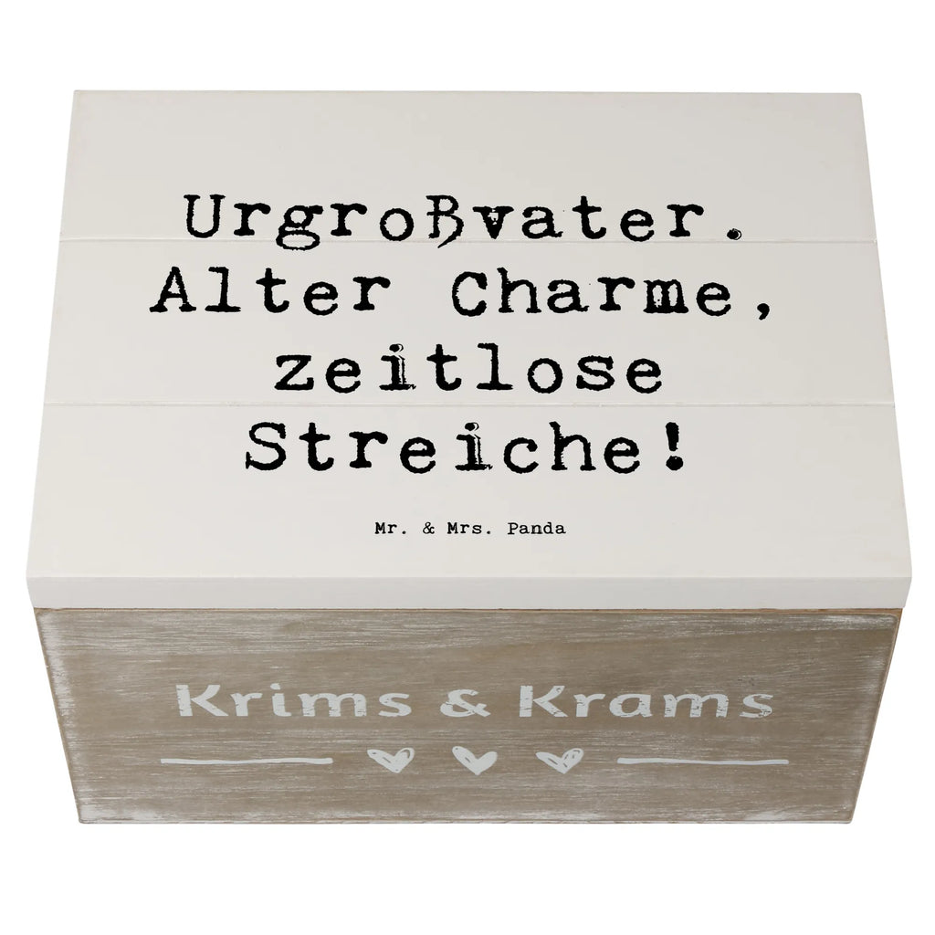 Holzkiste Spruch Urgroßvater Charme Geschenkdose, Holzkiste, Erinnerungsbox, Schatzkiste, Kiste, Dekokiste, Aufbewahrungsbox, Truhe, XXL, Schatulle, Geschenkbox, Erinnerungskiste, Familie, Vatertag, Muttertag, Bruder, Schwester, Mama, Papa, Oma, Opa