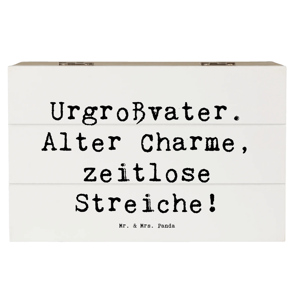 Holzkiste Spruch Urgroßvater Charme Geschenkdose, Holzkiste, Erinnerungsbox, Schatzkiste, Kiste, Dekokiste, Aufbewahrungsbox, Truhe, XXL, Schatulle, Geschenkbox, Erinnerungskiste, Familie, Vatertag, Muttertag, Bruder, Schwester, Mama, Papa, Oma, Opa