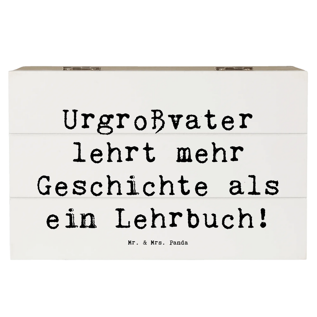 Wooden chest Saying Urgroßvater lehrt mehr Geschichte als ein Lehrbuch! Erinnerungskiste, Holzkiste, Aufbewahrungsbox, Schatulle, Truhe, Geschenkdose, Geschenkbox, Erinnerungsbox, Schatzkiste, XXL, Dekokiste, Kiste, Familie, Vatertag, Muttertag, Bruder, Schwester, Mama, Papa, Oma, Opa
