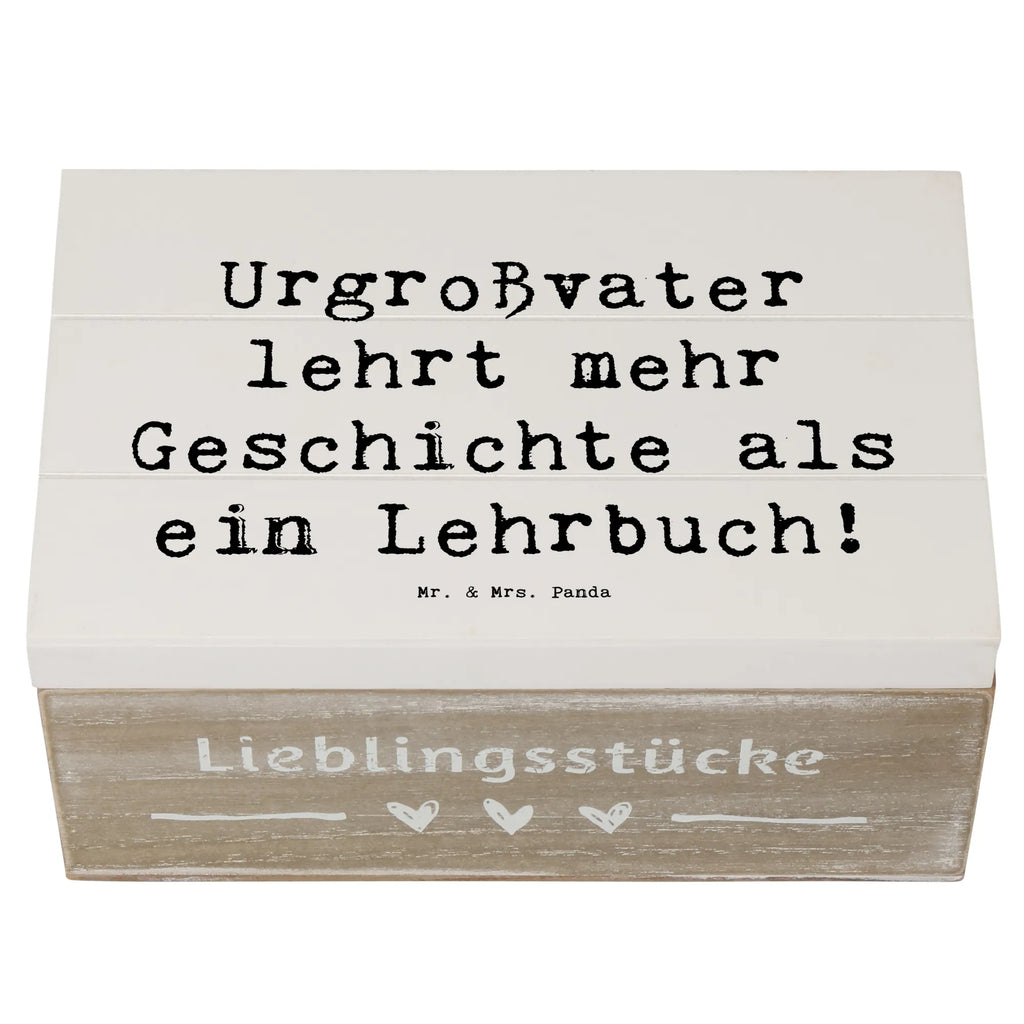 Wooden chest Saying Urgroßvater lehrt mehr Geschichte als ein Lehrbuch! Erinnerungskiste, Holzkiste, Aufbewahrungsbox, Schatulle, Truhe, Geschenkdose, Geschenkbox, Erinnerungsbox, Schatzkiste, XXL, Dekokiste, Kiste, Familie, Vatertag, Muttertag, Bruder, Schwester, Mama, Papa, Oma, Opa