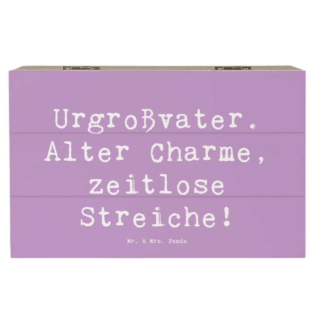 Holzkiste Spruch Urgroßvater Charme Geschenkdose, Holzkiste, Erinnerungsbox, Schatzkiste, Kiste, Dekokiste, Aufbewahrungsbox, Truhe, XXL, Schatulle, Geschenkbox, Erinnerungskiste, Familie, Vatertag, Muttertag, Bruder, Schwester, Mama, Papa, Oma, Opa