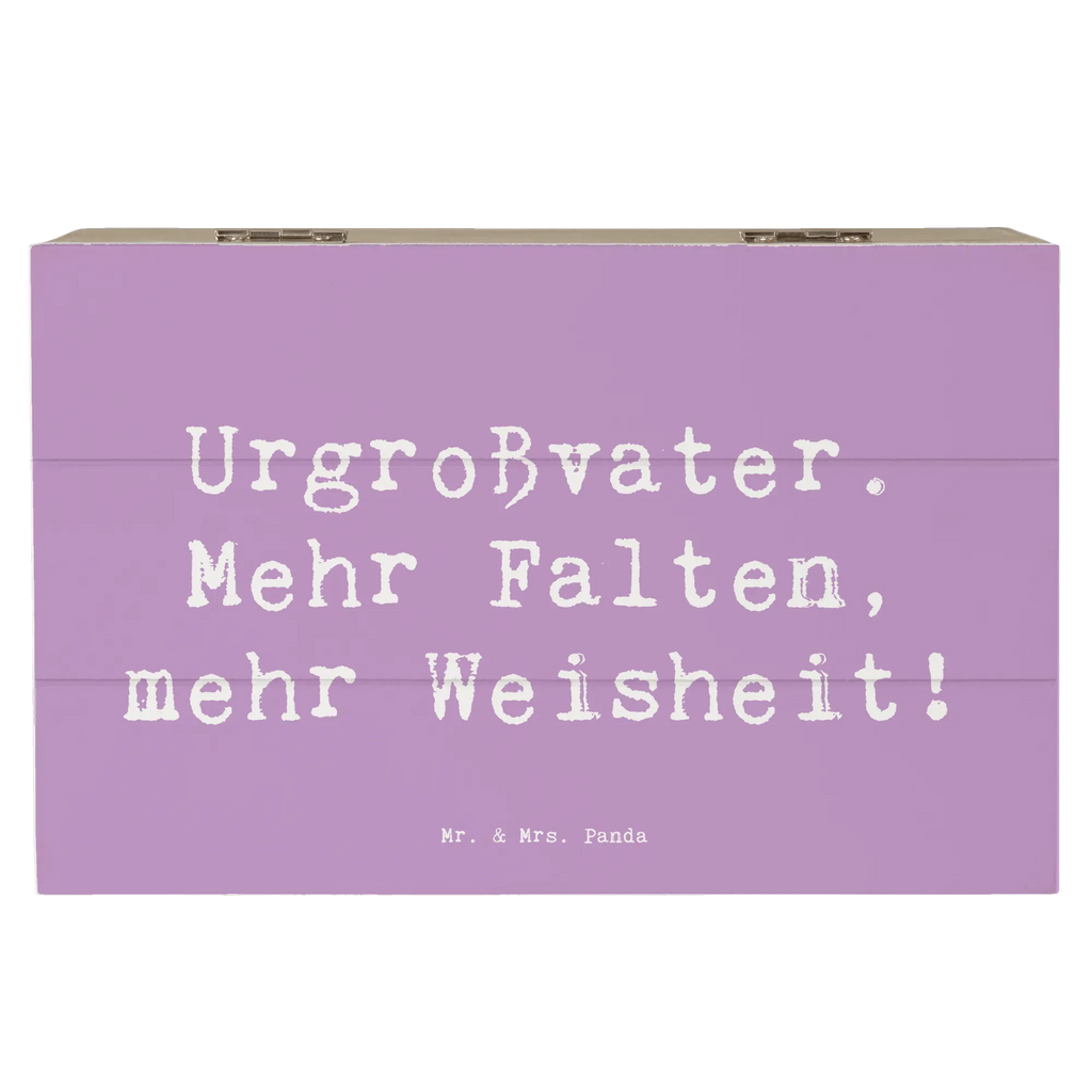 Holzkiste Spruch Urgroßvater Weisheit Erinnerungsbox, Geschenkbox, Aufbewahrungsbox, Truhe, Kiste, Schatulle, Geschenkdose, Schatzkiste, Holzkiste, Dekokiste, XXL, Erinnerungskiste, Familie, Vatertag, Muttertag, Bruder, Schwester, Mama, Papa, Oma, Opa