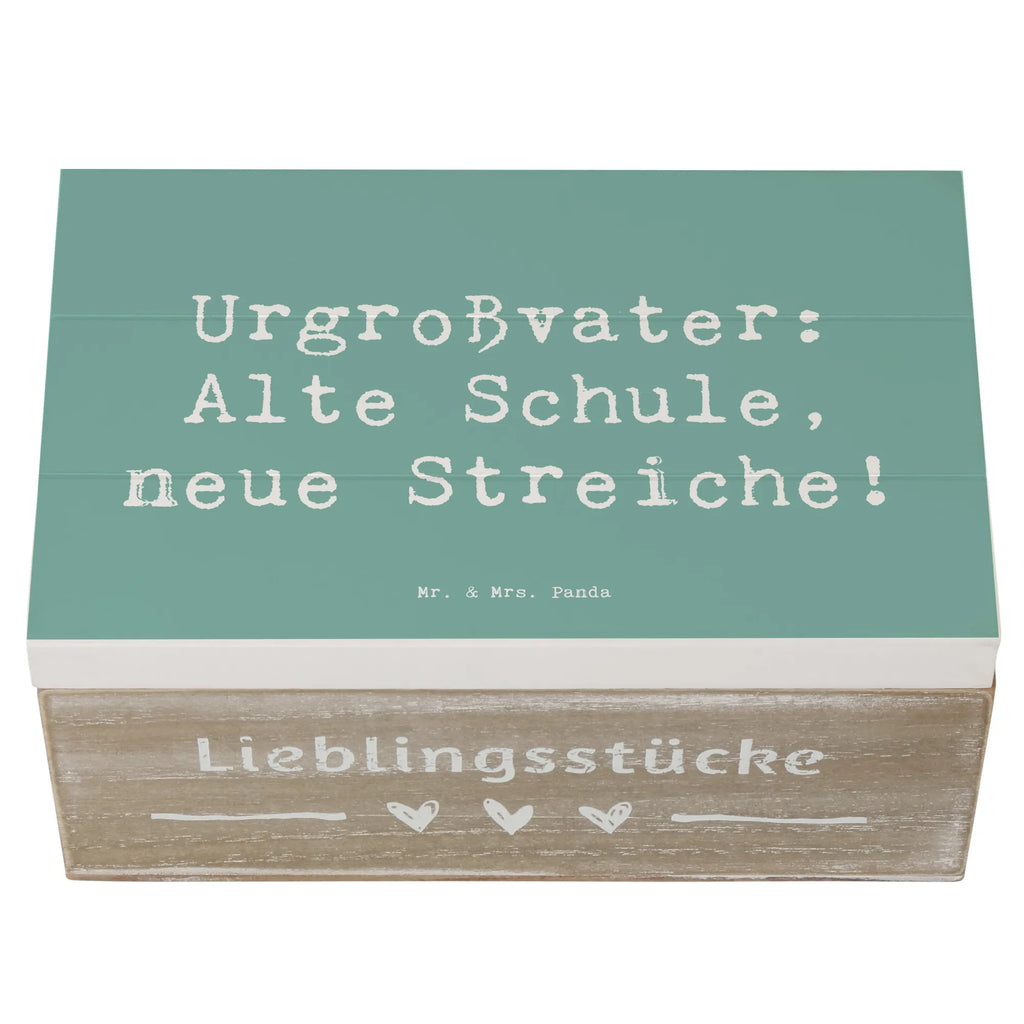 Holzkiste Spruch Urgroßvater Späße Schatulle, Geschenkbox, Aufbewahrungsbox, Kiste, Dekokiste, Schatzkiste, XXL, Geschenkdose, Truhe, Erinnerungskiste, Erinnerungsbox, Holzkiste, Familie, Vatertag, Muttertag, Bruder, Schwester, Mama, Papa, Oma, Opa