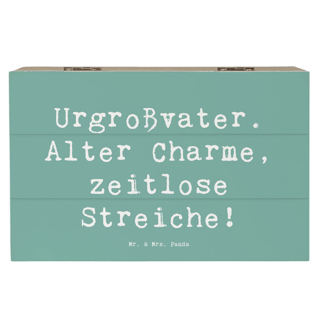 Holzkiste Spruch Urgroßvater Charme Geschenkdose, Holzkiste, Erinnerungsbox, Schatzkiste, Kiste, Dekokiste, Aufbewahrungsbox, Truhe, XXL, Schatulle, Geschenkbox, Erinnerungskiste, Familie, Vatertag, Muttertag, Bruder, Schwester, Mama, Papa, Oma, Opa