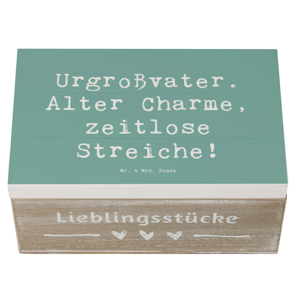 Holzkiste Spruch Urgroßvater Charme Geschenkdose, Holzkiste, Erinnerungsbox, Schatzkiste, Kiste, Dekokiste, Aufbewahrungsbox, Truhe, XXL, Schatulle, Geschenkbox, Erinnerungskiste, Familie, Vatertag, Muttertag, Bruder, Schwester, Mama, Papa, Oma, Opa
