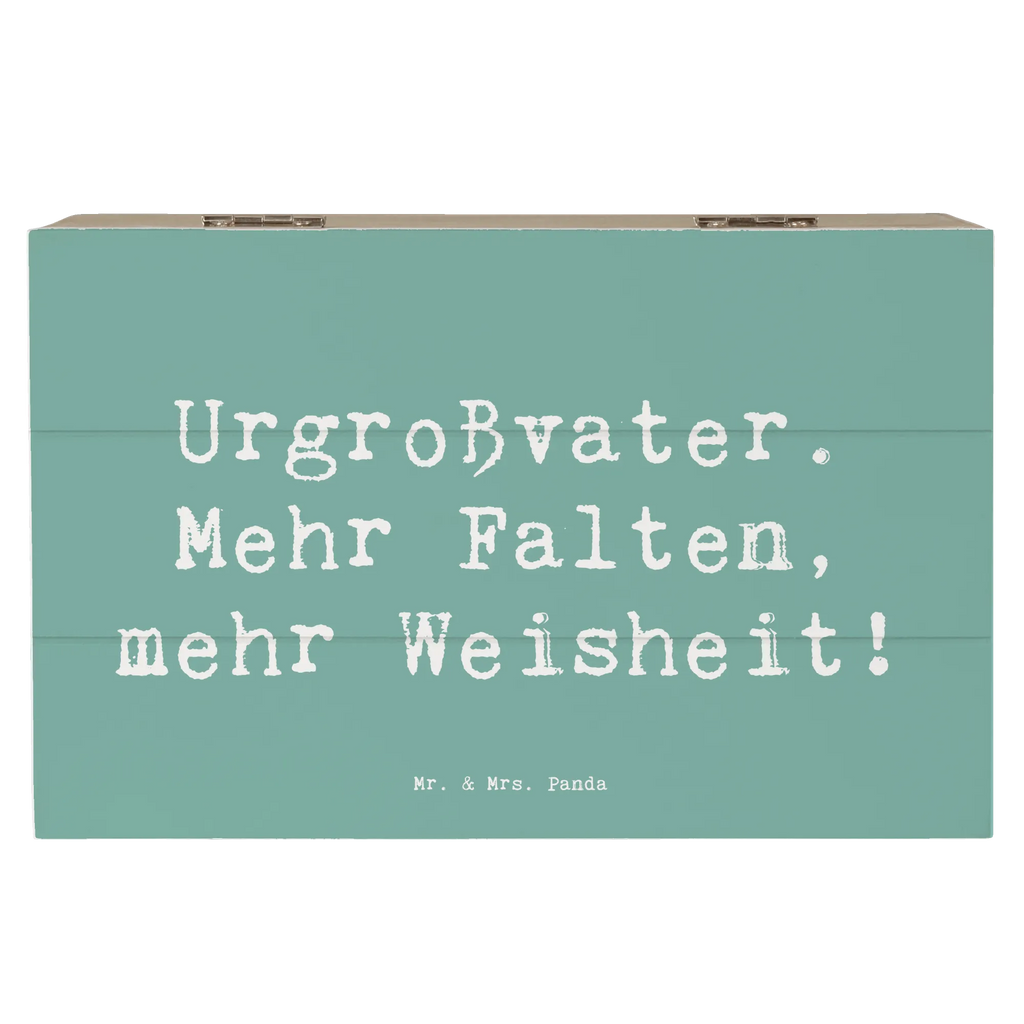 Holzkiste Spruch Urgroßvater Weisheit Erinnerungsbox, Geschenkbox, Aufbewahrungsbox, Truhe, Kiste, Schatulle, Geschenkdose, Schatzkiste, Holzkiste, Dekokiste, XXL, Erinnerungskiste, Familie, Vatertag, Muttertag, Bruder, Schwester, Mama, Papa, Oma, Opa
