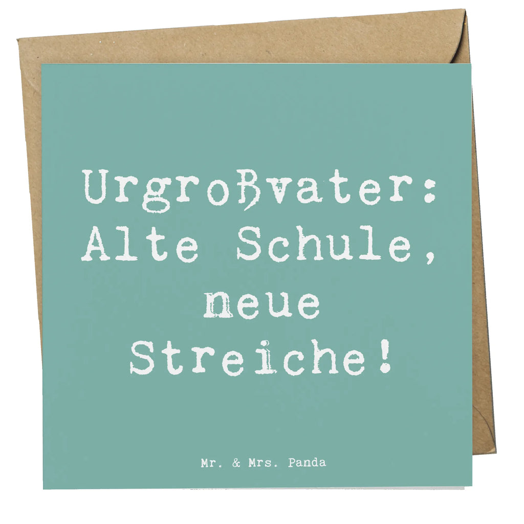 Deluxe Karte Spruch Urgroßvater Späße Klappkarte, Glückwunschkarte, Hochzeitskarte, Grußkarte, Einladungskarte, Hochwertige Grußkarte, Hochwertige Klappkarte, Karte, Geburtstagskarte, Familie, Vatertag, Muttertag, Bruder, Schwester, Mama, Papa, Oma, Opa