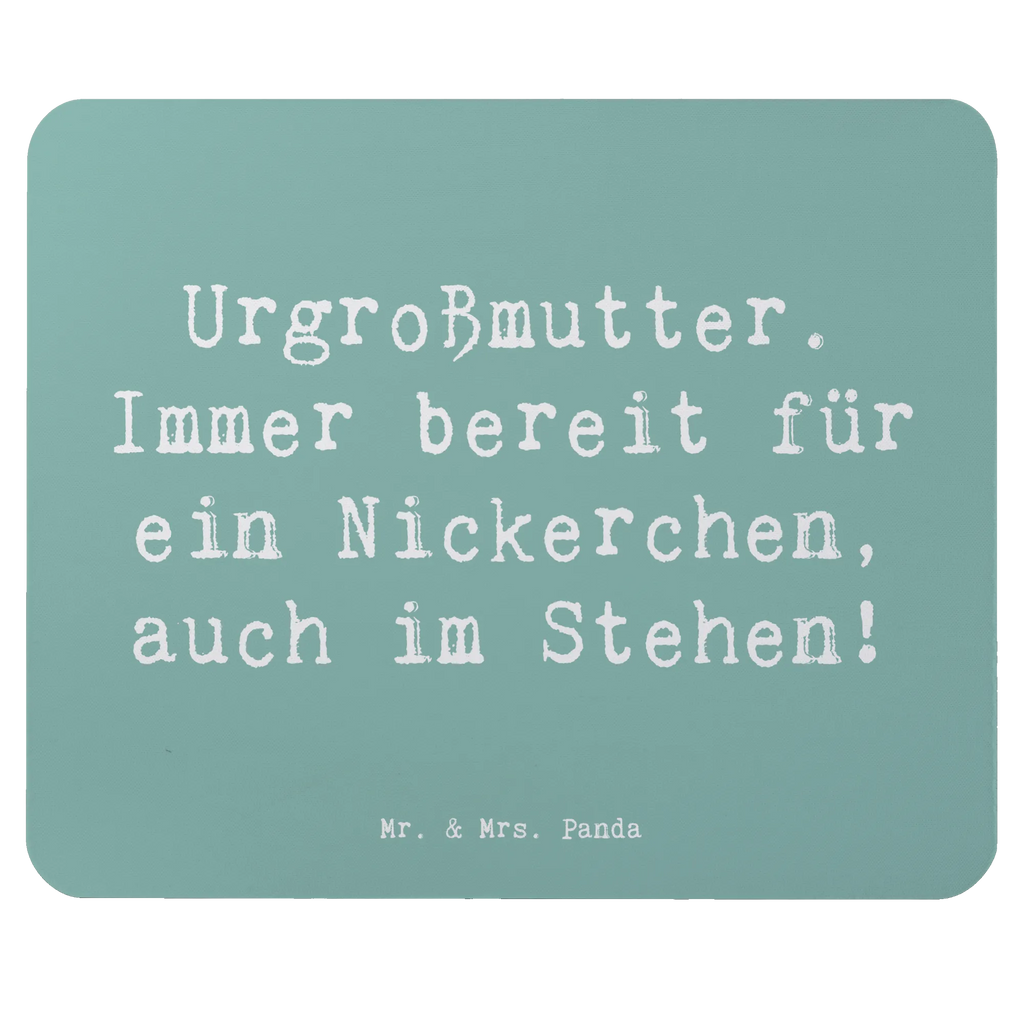 Mouse mat Saying Urgroßmutter. Immer bereit für ein Nickerchen, auch im Stehen! Mousepad, Computer zubehör, Büroausstattung, PC Zubehör, Arbeitszimmer, Mauspad, Einzigartiges Mauspad, Designer Mauspad, Mausunterlage, Mauspad Büro, Familie, Vatertag, Muttertag, Bruder, Schwester, Mama, Papa, Oma, Opa