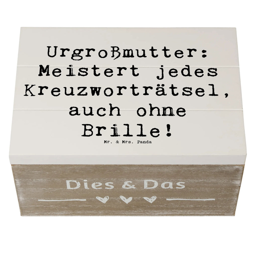 Holzkiste Spruch Urgroßmutter Genie Geschenkbox, Truhe, Geschenkdose, Dekokiste, Aufbewahrungsbox, Erinnerungsbox, Holzkiste, Schatzkiste, Erinnerungskiste, XXL, Schatulle, Kiste, Familie, Vatertag, Muttertag, Bruder, Schwester, Mama, Papa, Oma, Opa