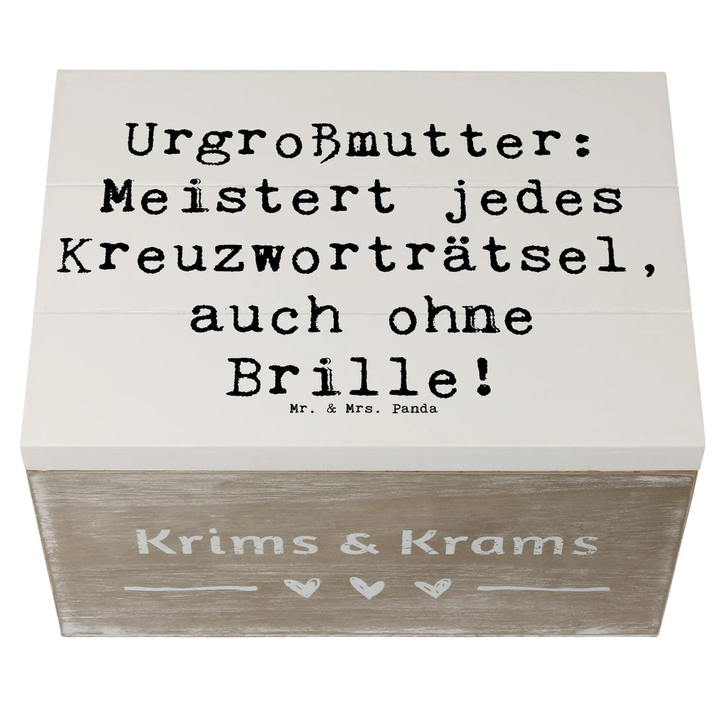 Holzkiste Spruch Urgroßmutter Genie Geschenkbox, Truhe, Geschenkdose, Dekokiste, Aufbewahrungsbox, Erinnerungsbox, Holzkiste, Schatzkiste, Erinnerungskiste, XXL, Schatulle, Kiste, Familie, Vatertag, Muttertag, Bruder, Schwester, Mama, Papa, Oma, Opa