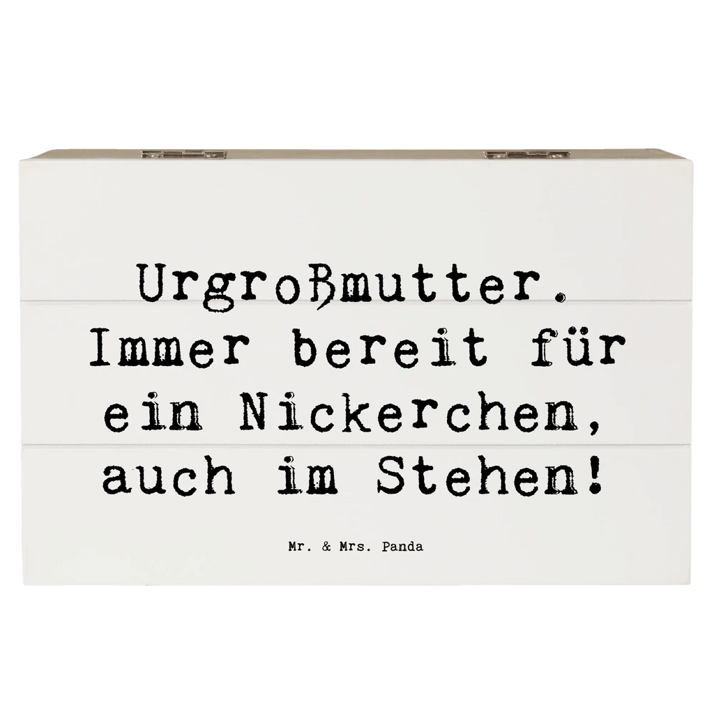 Holzkiste Spruch Urgroßmutter Nickerchen Schatulle, Erinnerungsbox, Erinnerungskiste, XXL, Geschenkdose, Geschenkbox, Schatzkiste, Dekokiste, Truhe, Kiste, Aufbewahrungsbox, Holzkiste, Familie, Vatertag, Muttertag, Bruder, Schwester, Mama, Papa, Oma, Opa