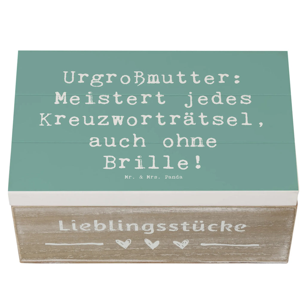 Holzkiste Spruch Urgroßmutter Genie Geschenkbox, Truhe, Geschenkdose, Dekokiste, Aufbewahrungsbox, Erinnerungsbox, Holzkiste, Schatzkiste, Erinnerungskiste, XXL, Schatulle, Kiste, Familie, Vatertag, Muttertag, Bruder, Schwester, Mama, Papa, Oma, Opa