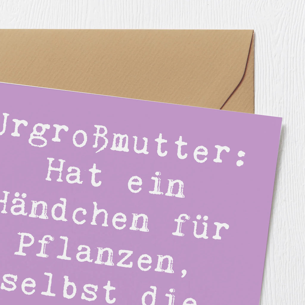 Deluxe Karte Spruch Urgroßmutter Wundergrün Geburtstagskarte, Hochwertige Grußkarte, Karte, Hochwertige Klappkarte, Hochzeitskarte, Einladungskarte, Glückwunschkarte, Grußkarte, Klappkarte, Familie, Vatertag, Muttertag, Bruder, Schwester, Mama, Papa, Oma, Opa
